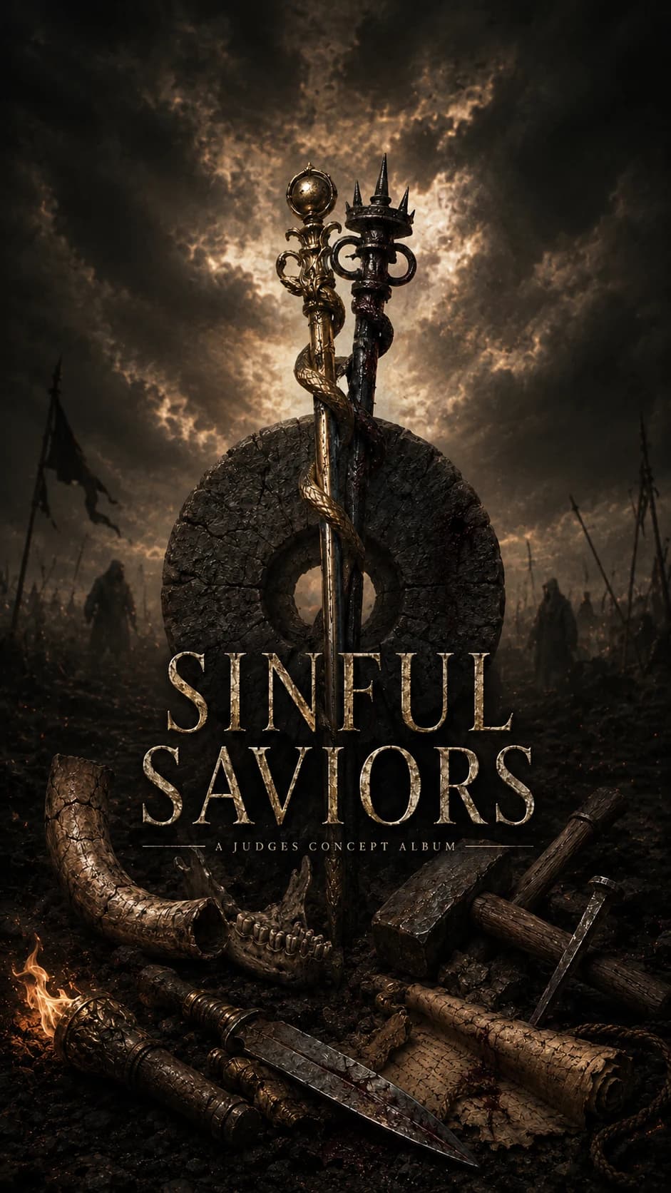 Sinful Saviors vertical album artwork